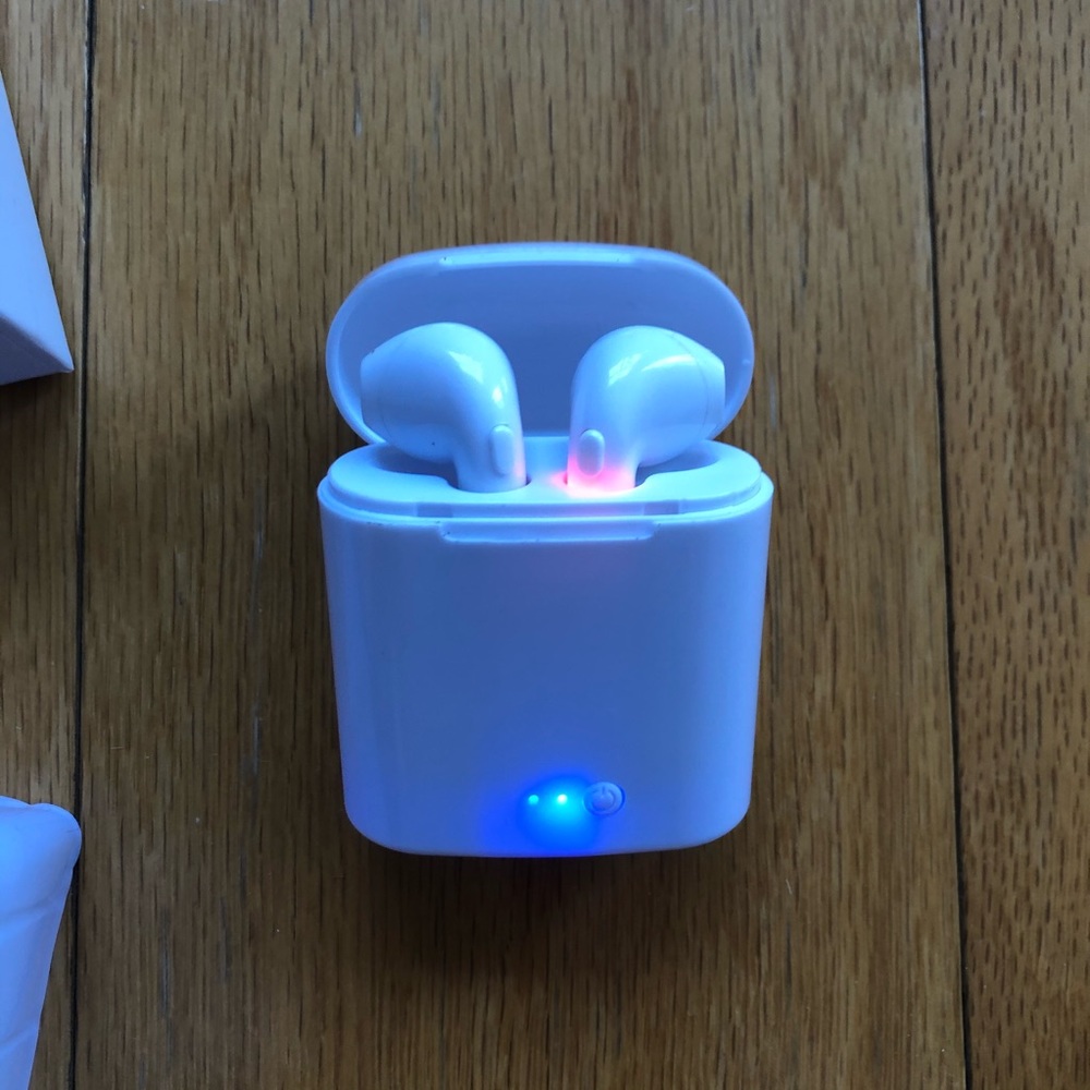 i7s TWS Wireless Bluetooth Earbuds White Headphone